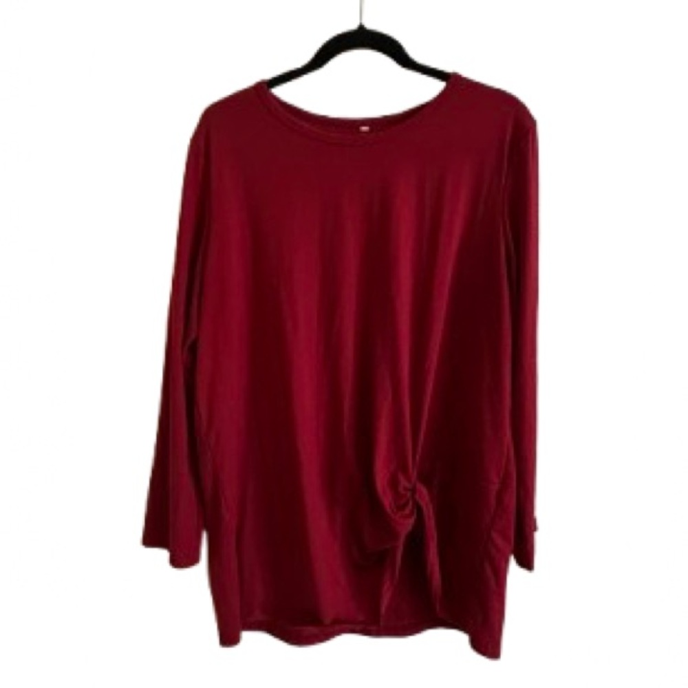 Elegant Red Women's Twist Top